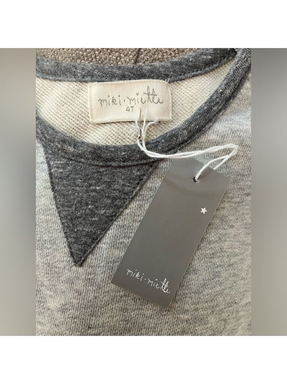 🔥NEW🔥 Nordstrom Miki Miette 4T Short Sleeve stripe Jersey Sweater Dress NWT - Picture 2 of 8
